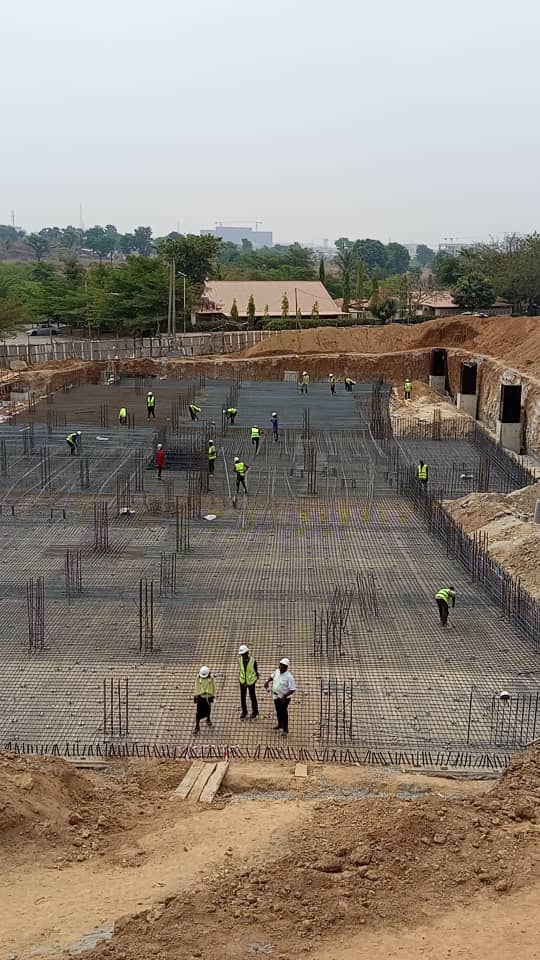 Foundation reinforcement mat, wide view